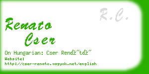 renato cser business card